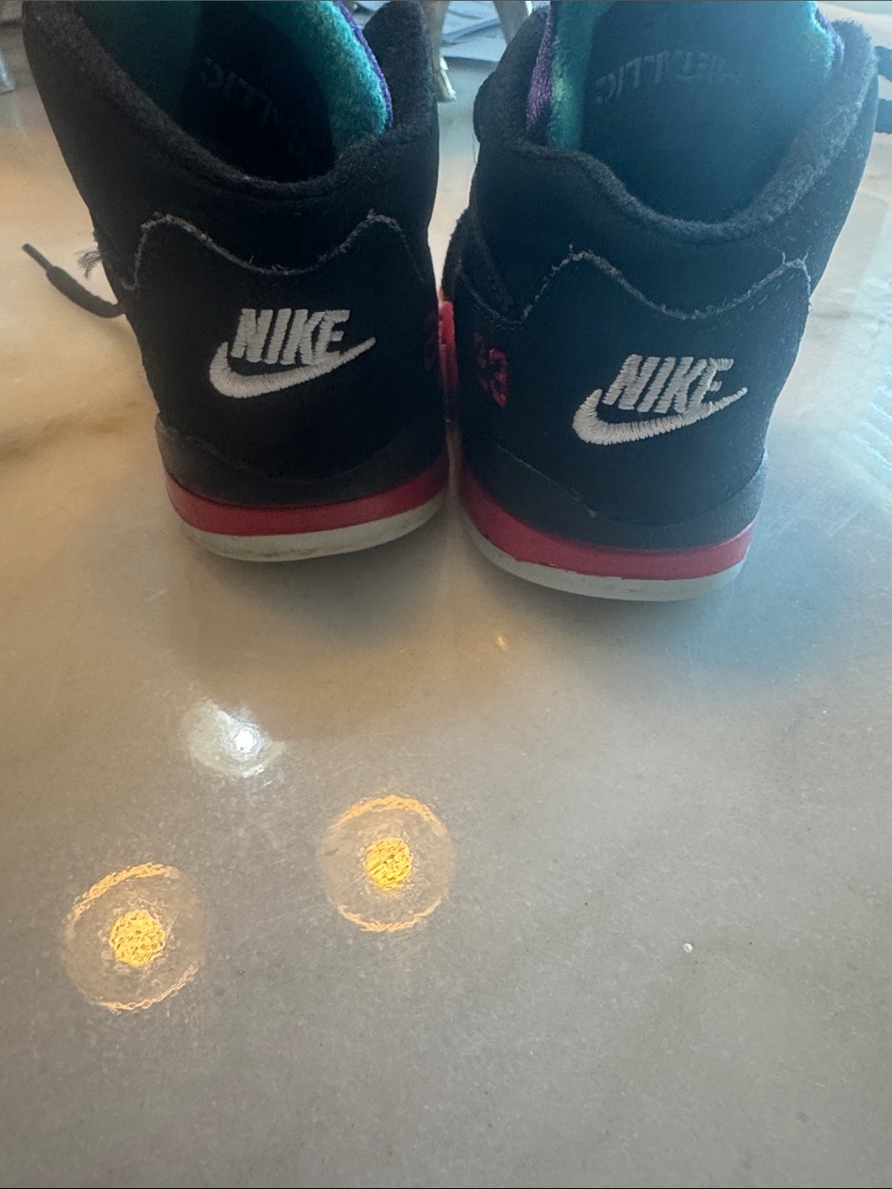 Jordan Kids Black Sneakers with Red Accent